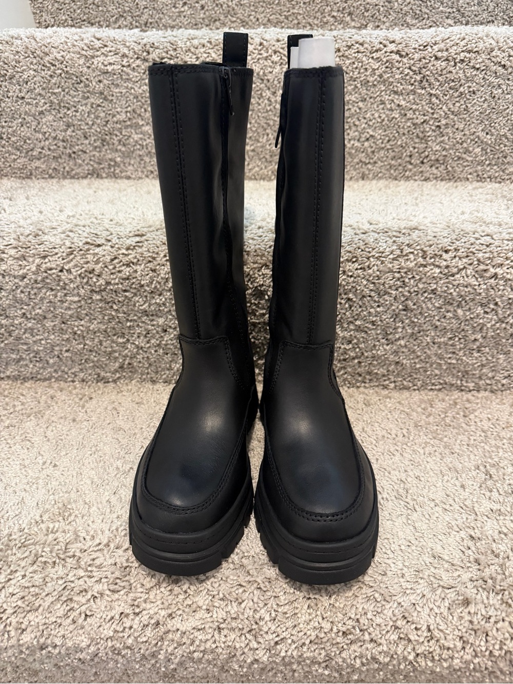 UGG Black Knee-High Platform Heeled Boots